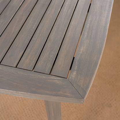 Outdoor Square Acacia Wood Dining Table with Straight Legs - NH660503